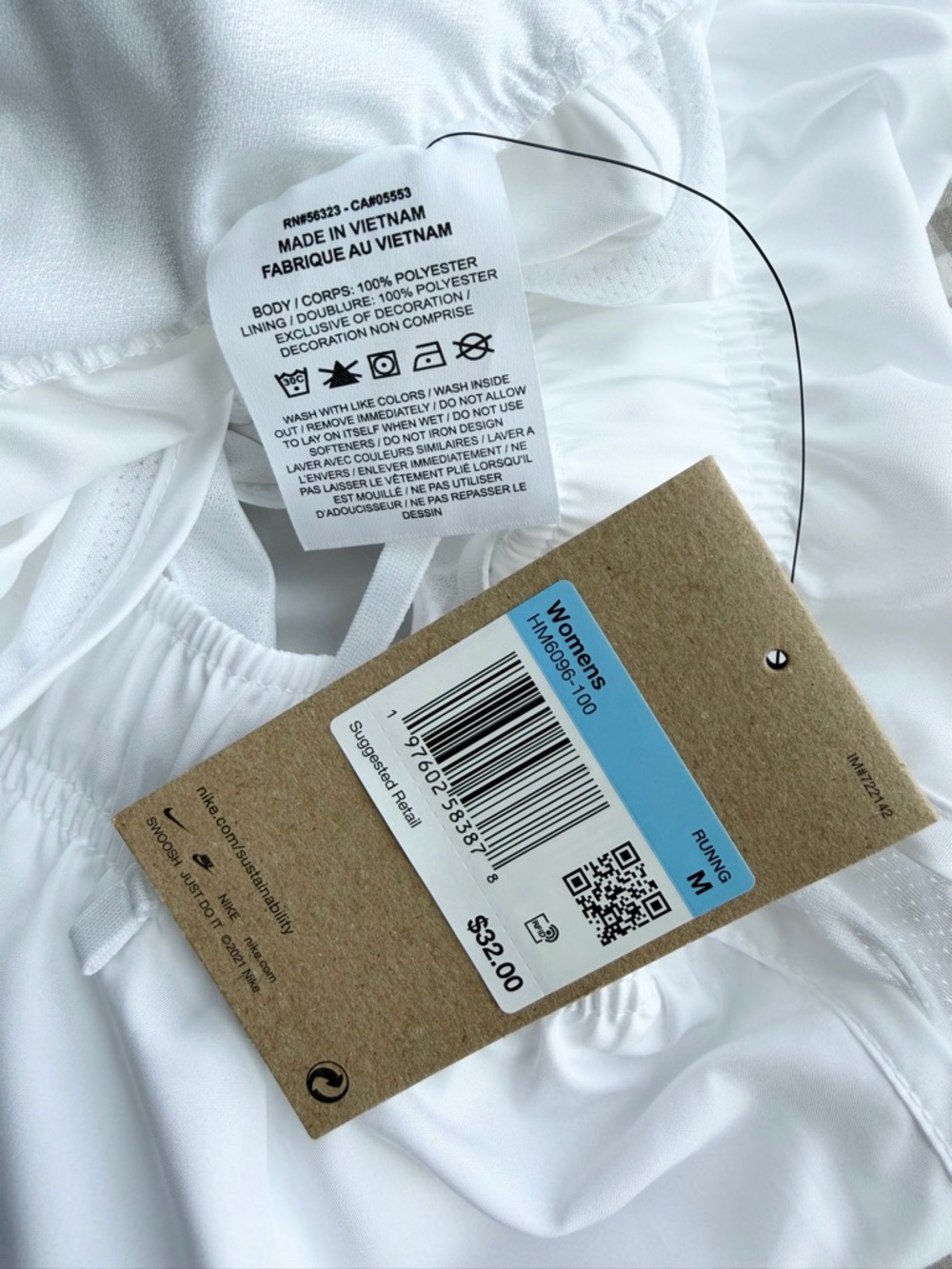 Nike Tempo Dri-FIT Mid-Rise Brief-Lined Running Shorts White Size Medium NWT - Picture 6 of 7